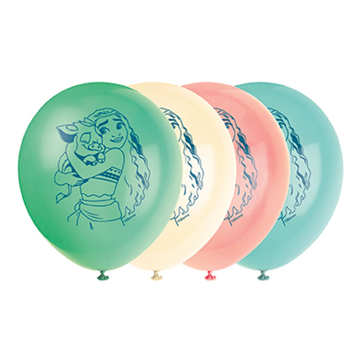 Ballons en latex d’anniversaire Moana, 12 pouces, 8 unités