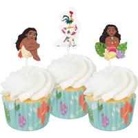 Moana Birthday Cupcake Kit, Disney Birthday Party, 24 Count