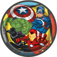 Marvel Avengers Birthday Party Large Round Lunch Paper Plates, 9 Inches, 8 Count
