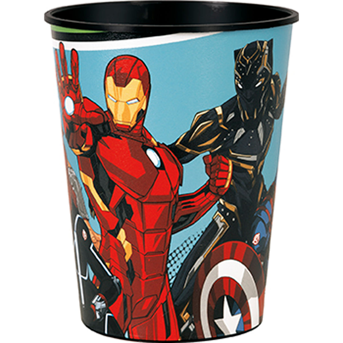 Avengers Birthday Black Plastic Favour Cup, Marvel, 16 Oz, 1 Count
