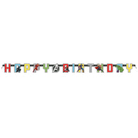 Bannière articulée Marvel Avengers "Happy Birthday", 1 unité