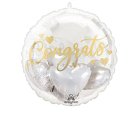 Congrats with Hearts Insider Balloon, 20 Inches, 1 Count