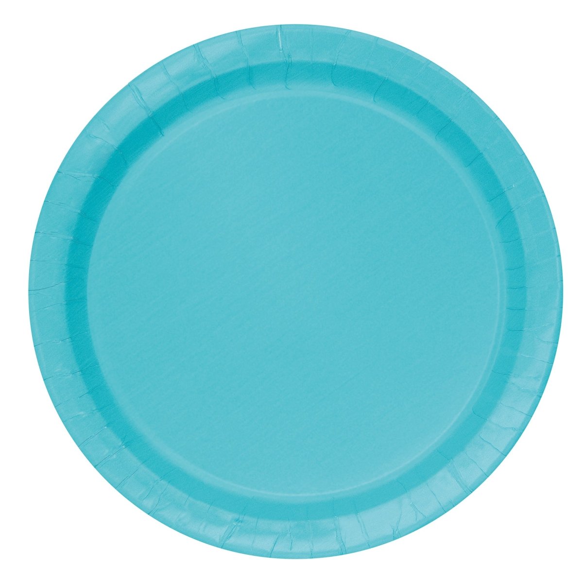 Teal Small Round Dessert Plastic Plates, 7 Inches, 20 Count