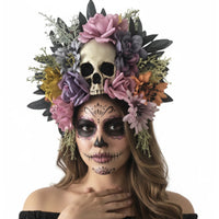 Skull Floral Headband for Adults