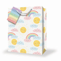 Sac cadeau géant de ciel pastel pour bébé, 13 x 4 pouces, 1 unité