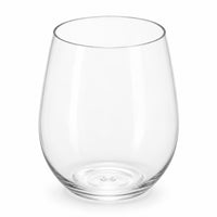 Stemless Plastic Wine Cups, 12 Oz, 6 Count