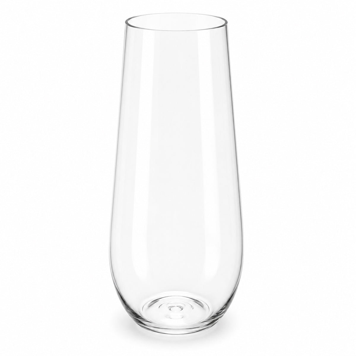 Verres à vin cannelés sans pied en plastique, 9 oz, 6 unités