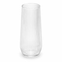 Stemless Fluted Origami Plastic Wine Cups, 9 Oz, 6 Count