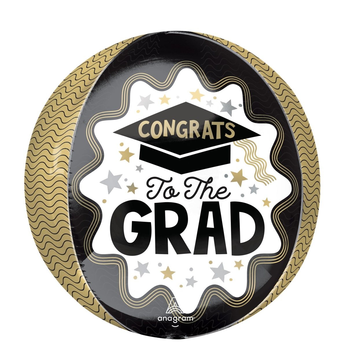Ballon Orbz 'Congrats to the Grad', 15 pouces, 1 unité