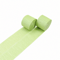 Pearl Green Paper Crepe Streamer, 82 Ft, 2 Count