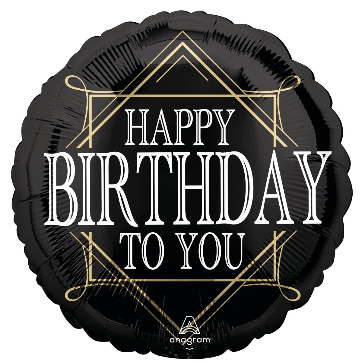 "Happy Birthday to You" Round Foil Balloon, 18 Inches, 1 Count