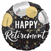 "Happy Retirement" Round Foil Balloon, 18 Inches, 1 Count
