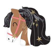 Yee Haw Horse Head Supershape Mylar Foil Balloon, 27 Inches, 1 Count