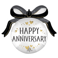 "Happy Anniversary" Supershape Mylar Foil Balloon, 27 Inches, 1 Count