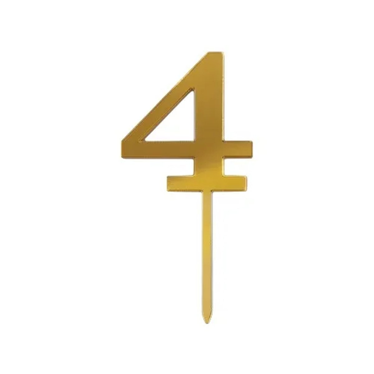 Number Candle # 4 - Gold
