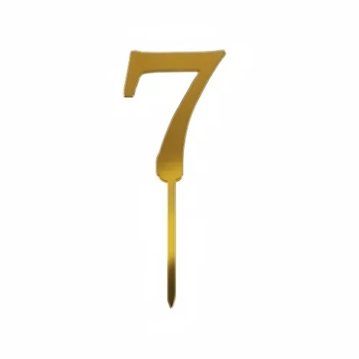 Number Candle #7 - Gold