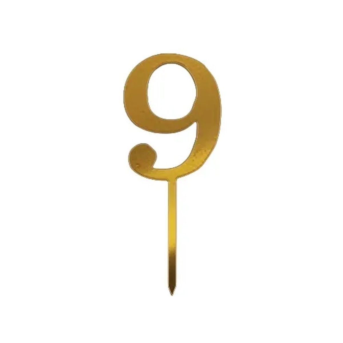 Number Candle # 9 - Gold