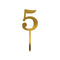 Number Candle # 5 - Gold