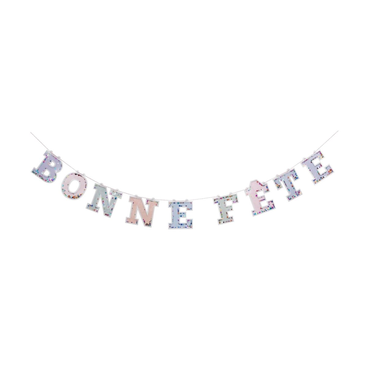 Grande bannière confettis 'Bonne Fête', 5.5 x 78.5 pouces, 1 unité