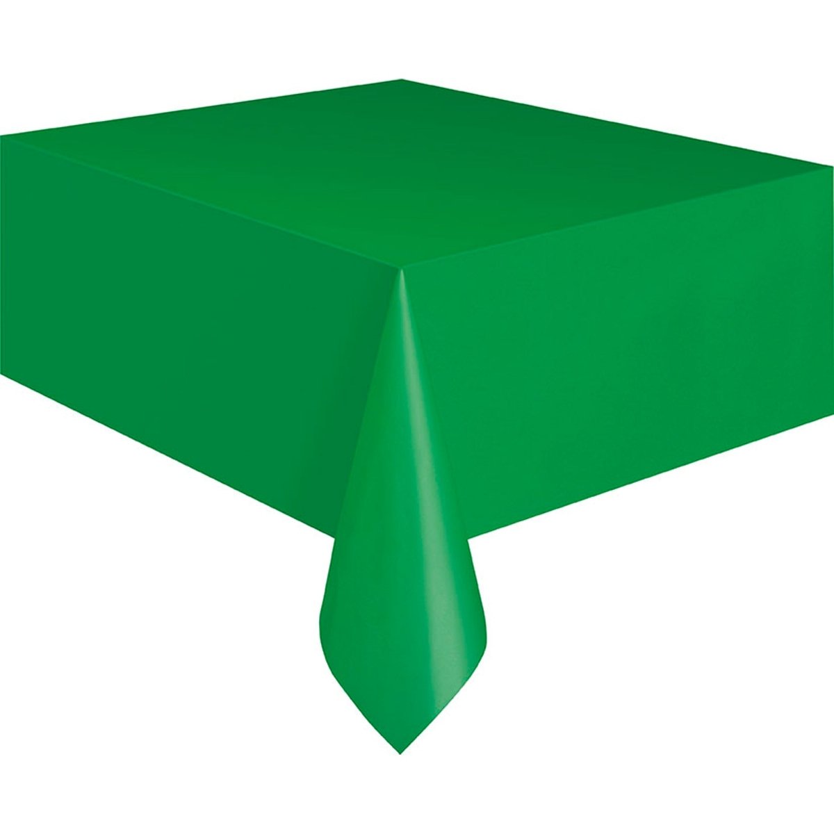 Emerald Green Rectangular Plastic Table Cover, 54 x 108 Inches, 1 Count