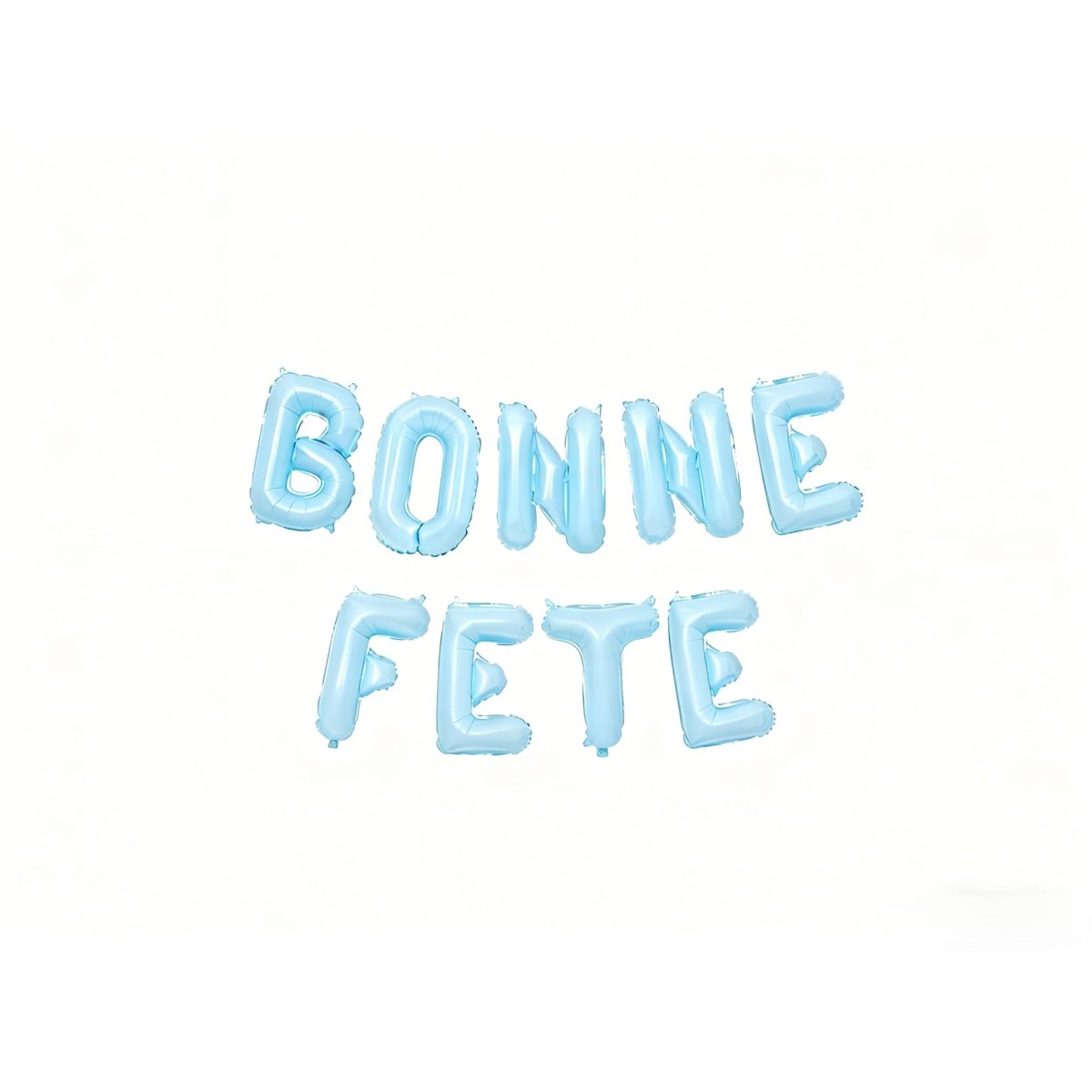 Pastel Blue Bonne Fête Air-Filled Foil Balloon Banner, 16 Inches, 1 Count