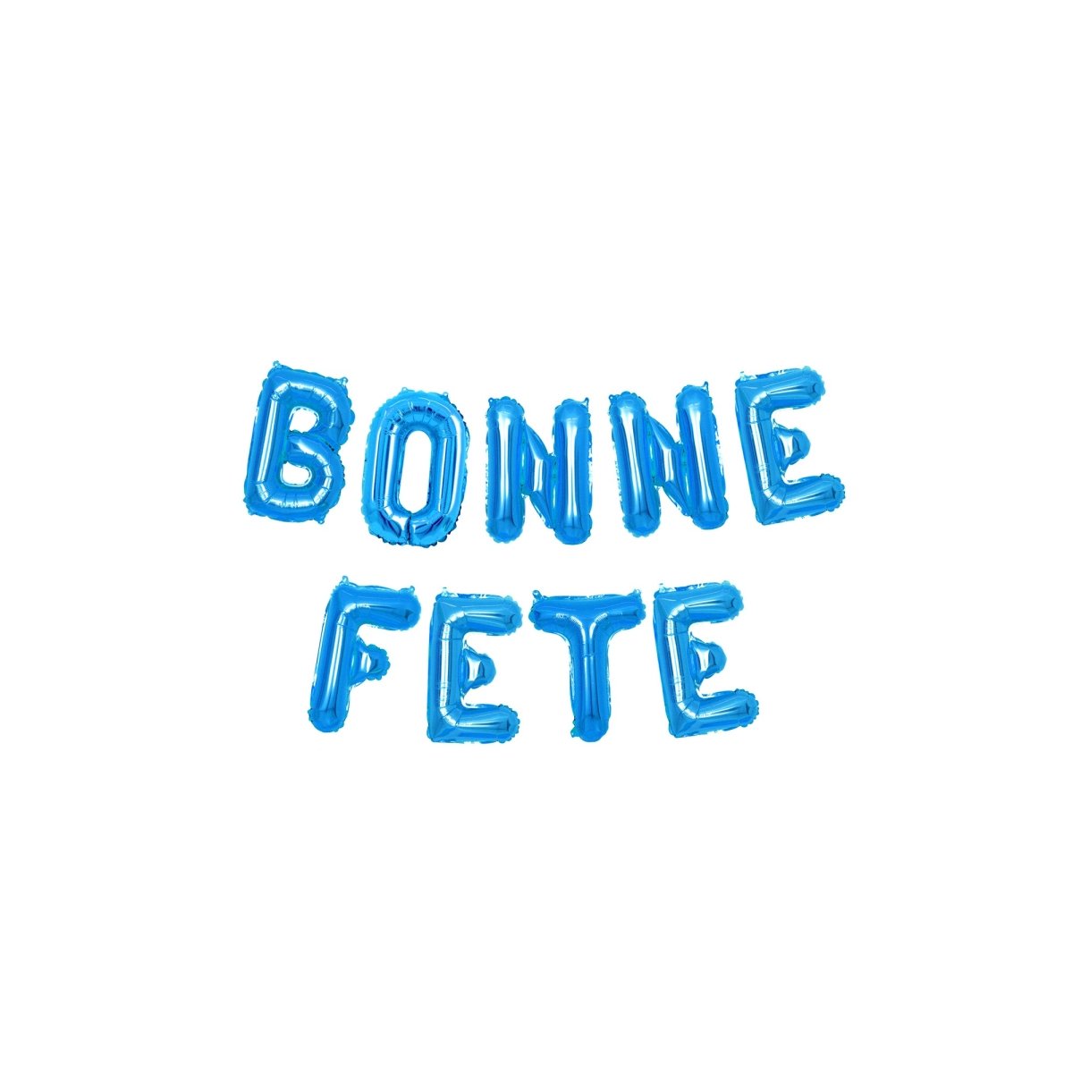 Royal Blue Bonne Fête Air-Filled Foil Balloon Banner, 16 Inches, 1 Count