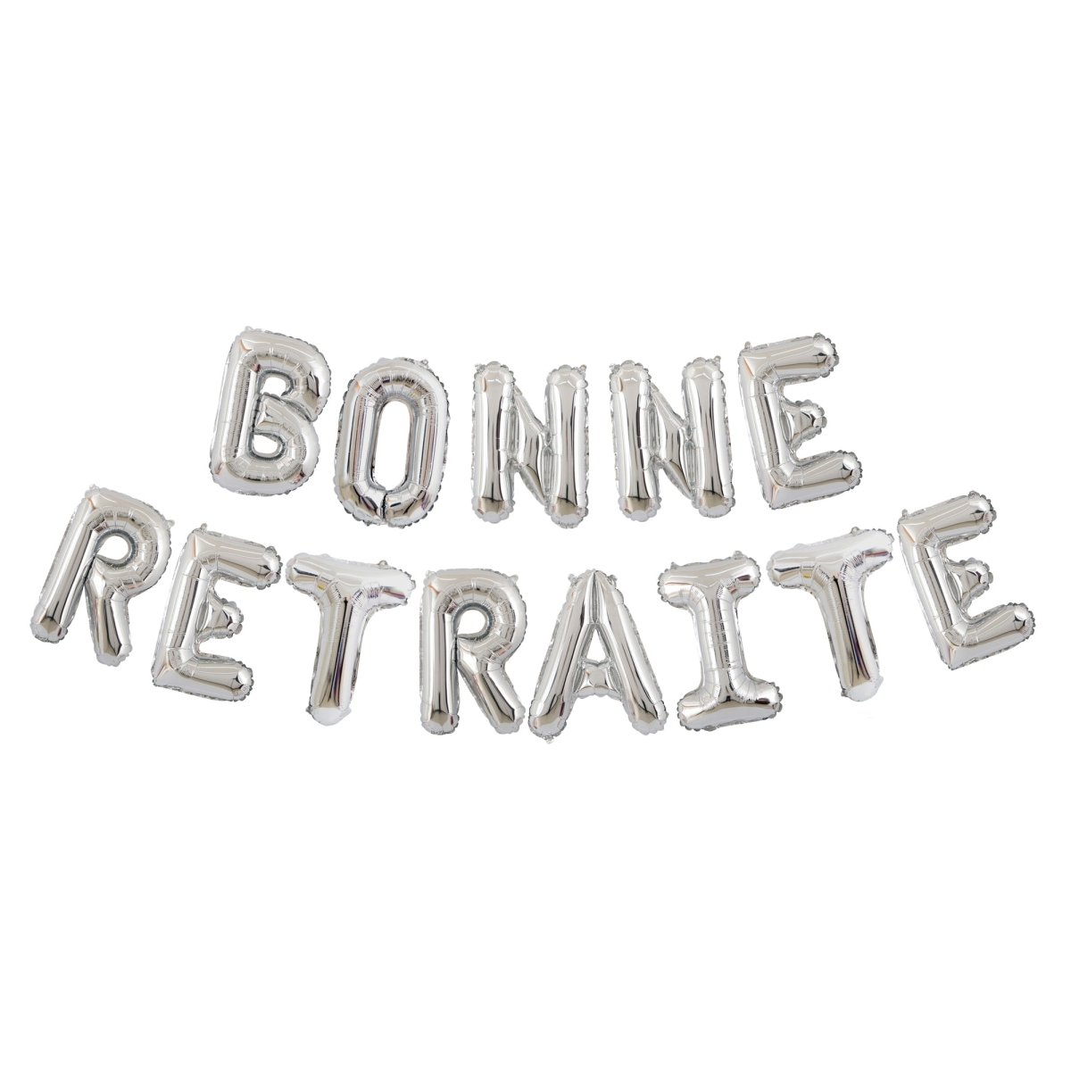 Ballon mylar Bonne Retraite argenté, 16 pouces, 1 unité