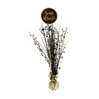 Gold "Bonne Retraite" Spray Centerpiece, 18 Inches, 1 Count