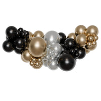 Black, Silver and Gold Elegance Balloon Garland Kit, 72 Inches, 1 Count