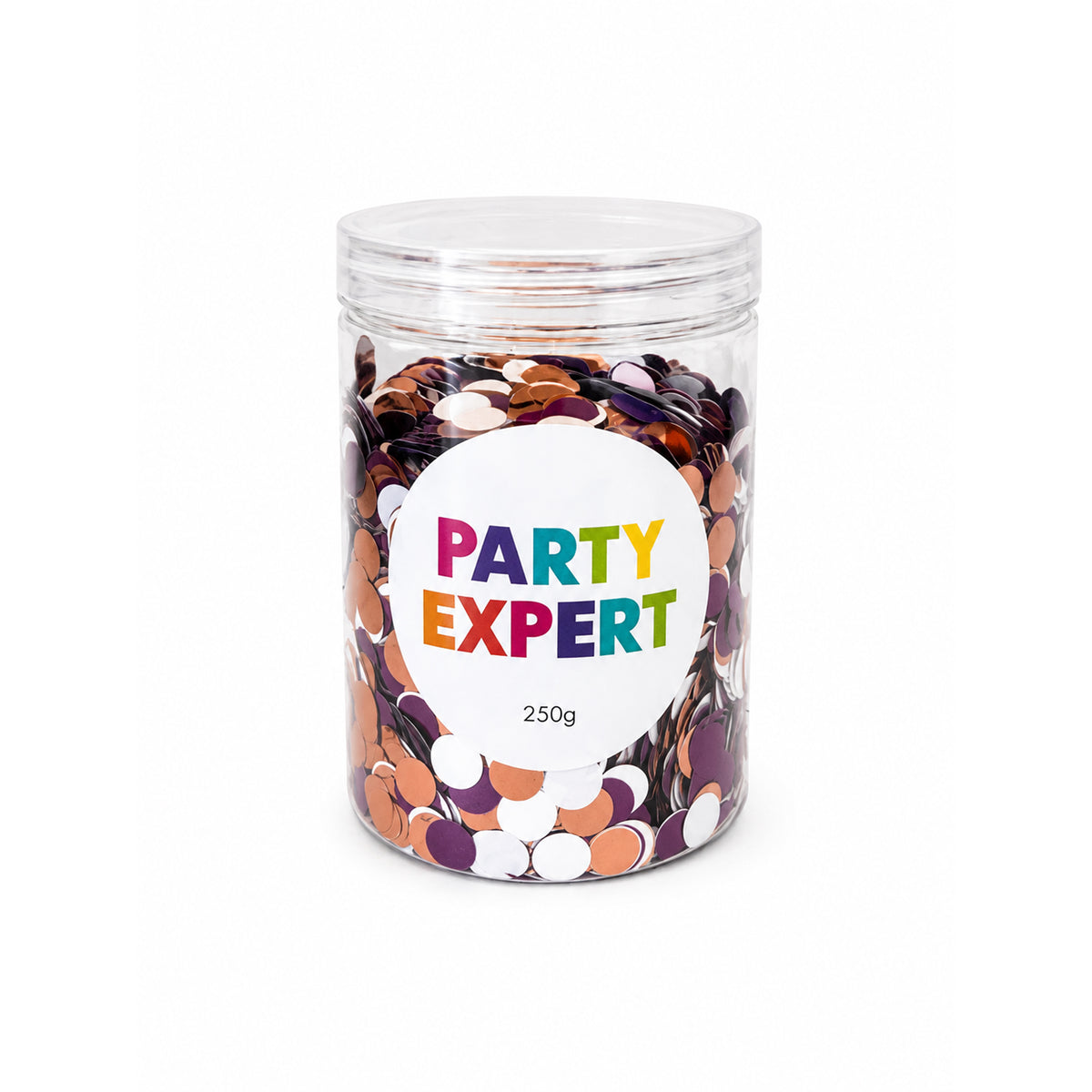 Fuchsia, Rose Gold and White Round Balloon Confetti, 250g, 1 Count