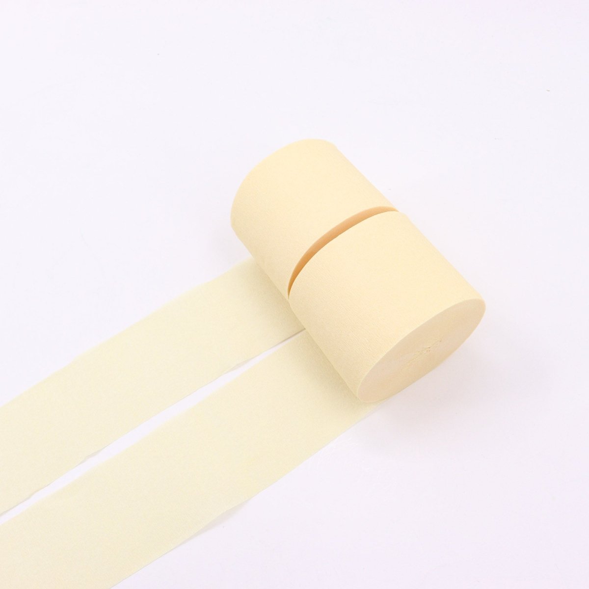 Ivory Paper Crepe Streamer, 82 Ft, 2 Count | Party Expert