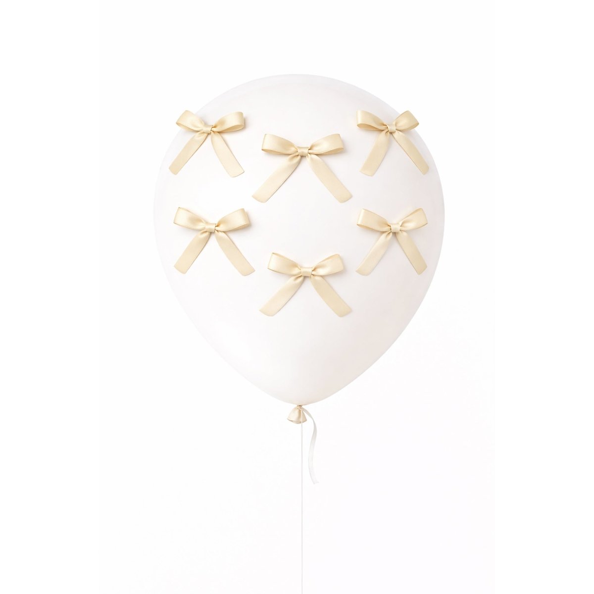 Noeuds décoratifs en satin blanc ivoire, 3.5 pouces, 12 unités
