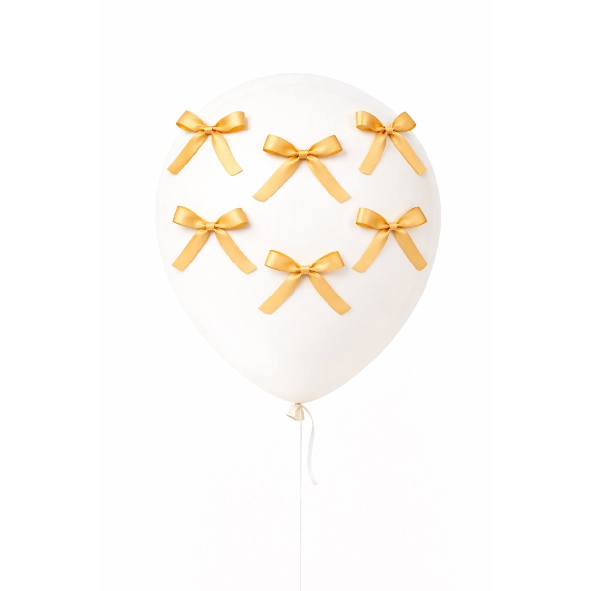 Noeuds décoratifs en satin doré, 3.5 pouces, 12 unités