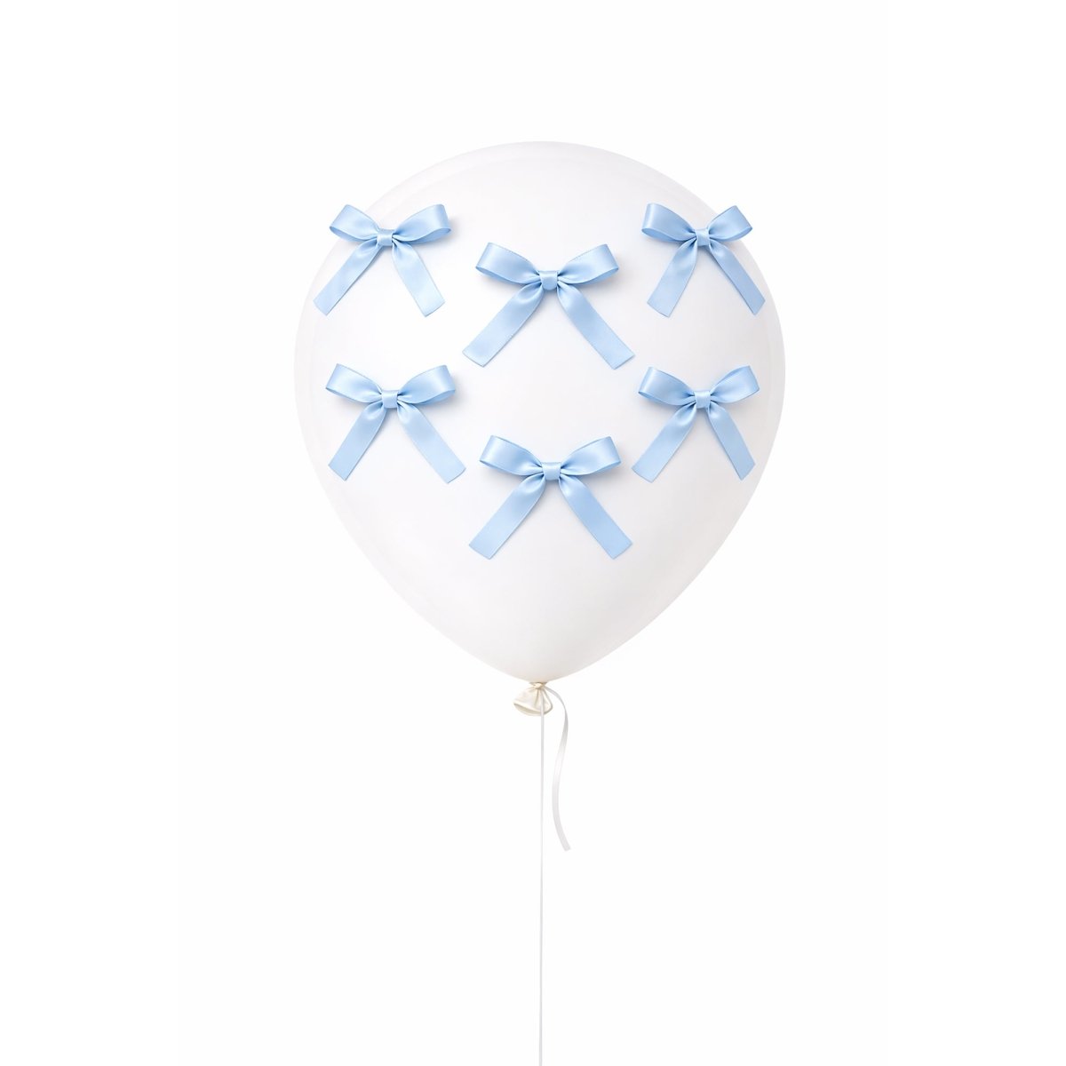 Noeuds décoratifs en satin bleu pâle, 3.5 pouces, 12 unités