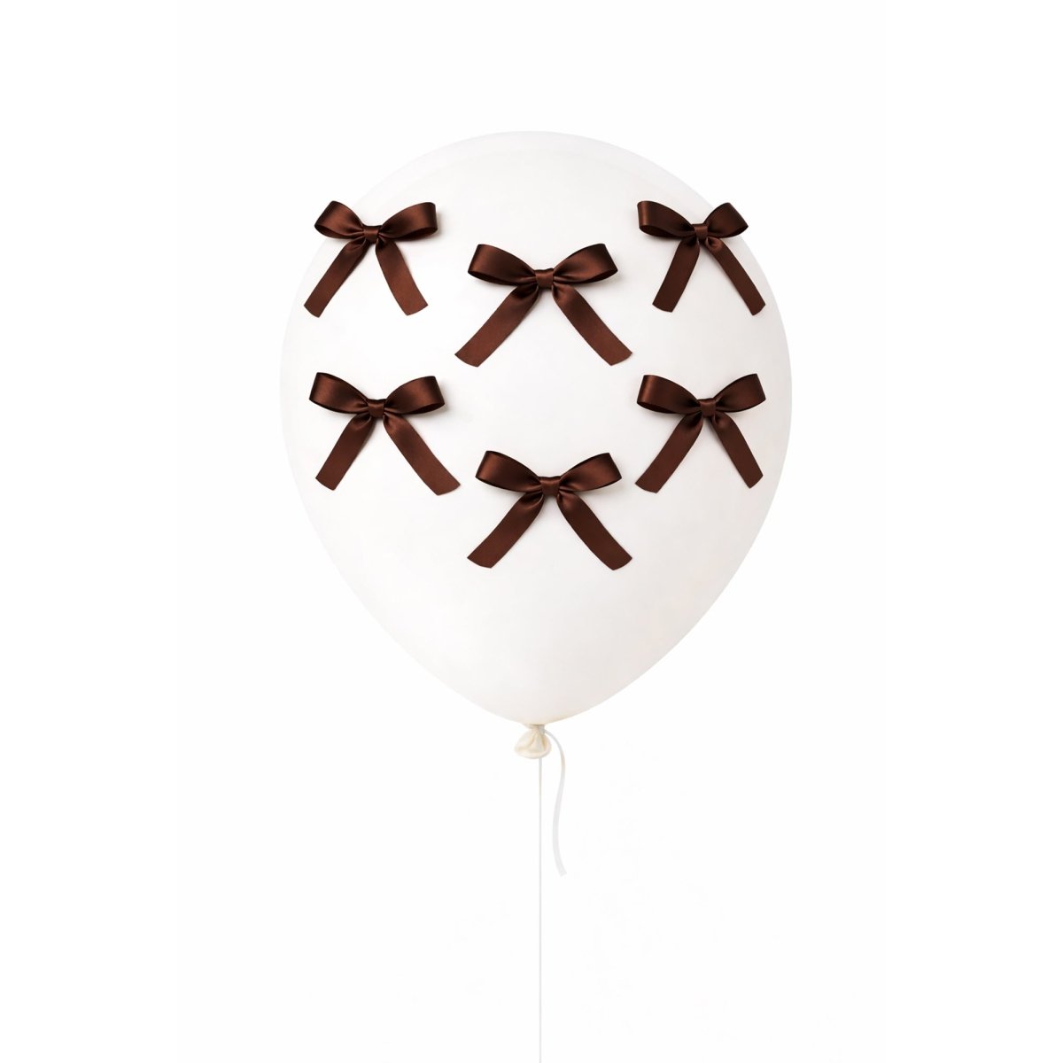 Noeuds décoratifs en satin brun chocolat, 3.5 pouces, 12 unités