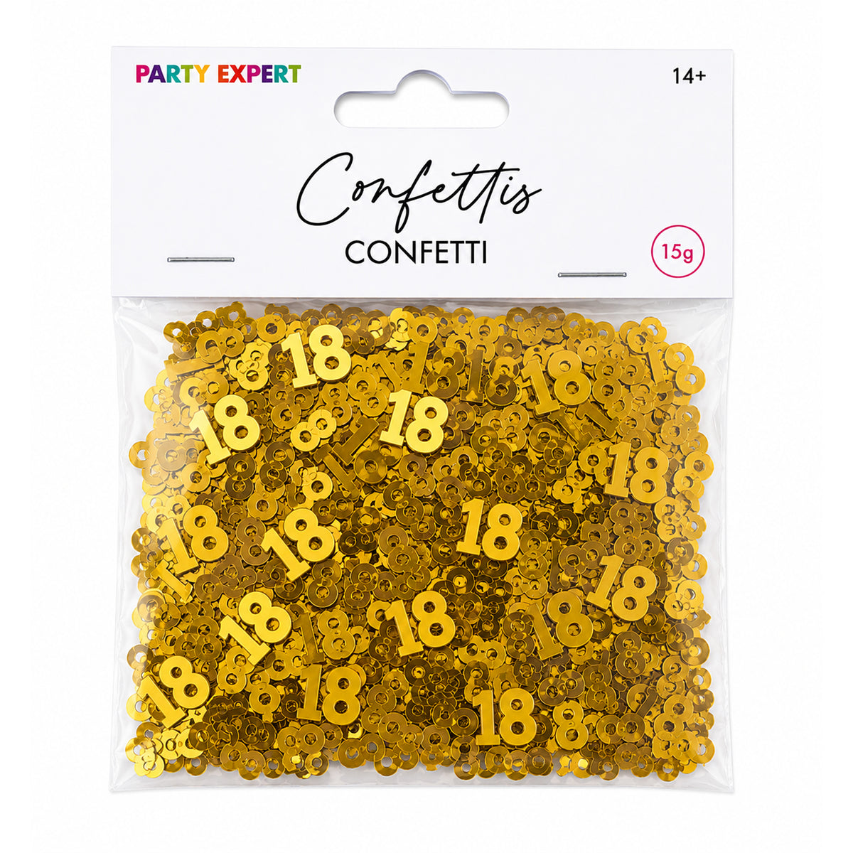 18th Golden Celebration Confetti, 15g, 1 Count
