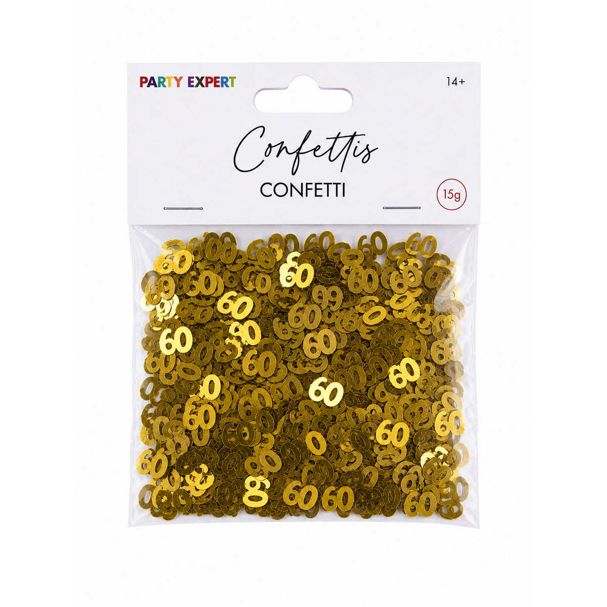 60th Golden Celebration Confetti, 15g, 1 Count