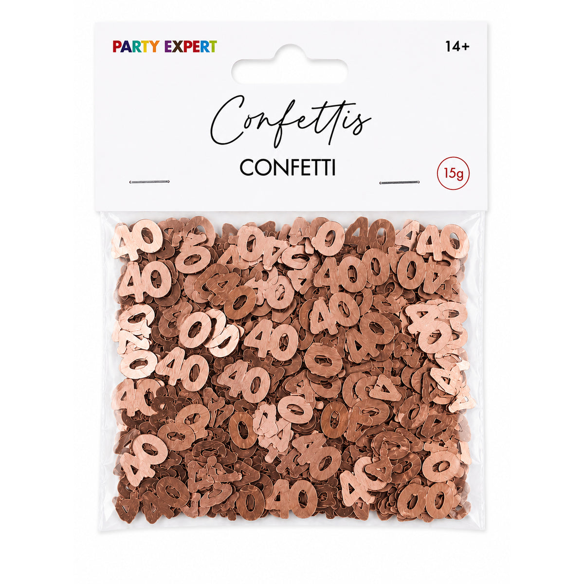 40th Rosé Celebration Confetti, 15g, 1 Count
