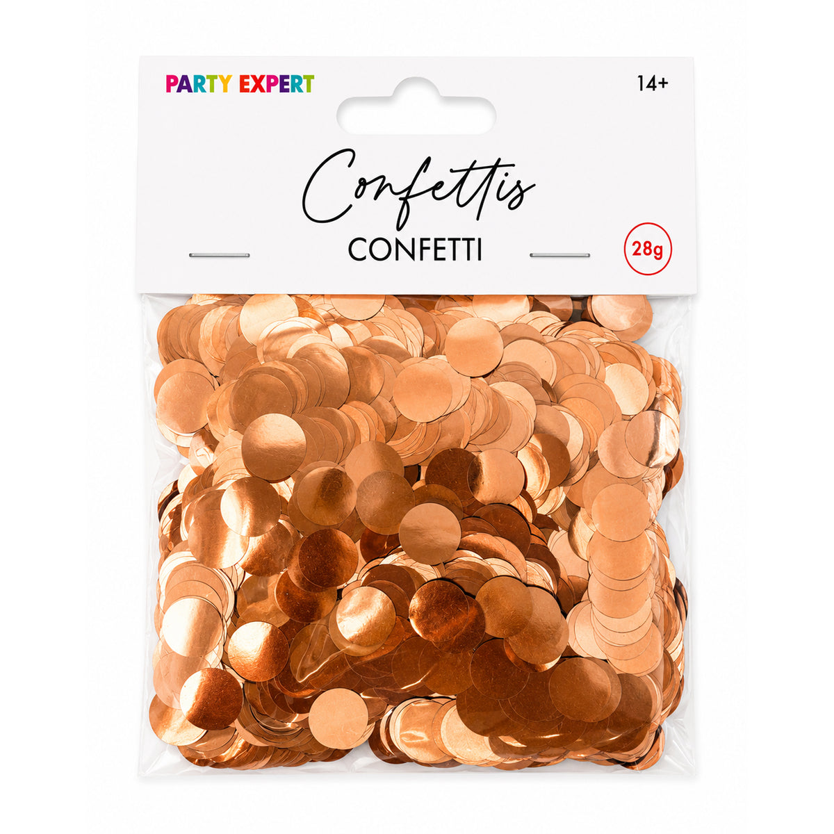 Rose Gold Round Balloon Confetti, 28g, 1 Count