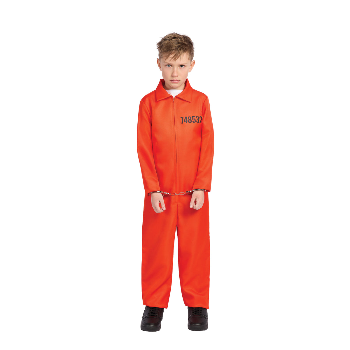 Prisoner Costume for Kids, Orange Jumpsuit