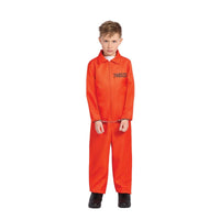 Costume de prisonnier pour enfants, combinaison orange