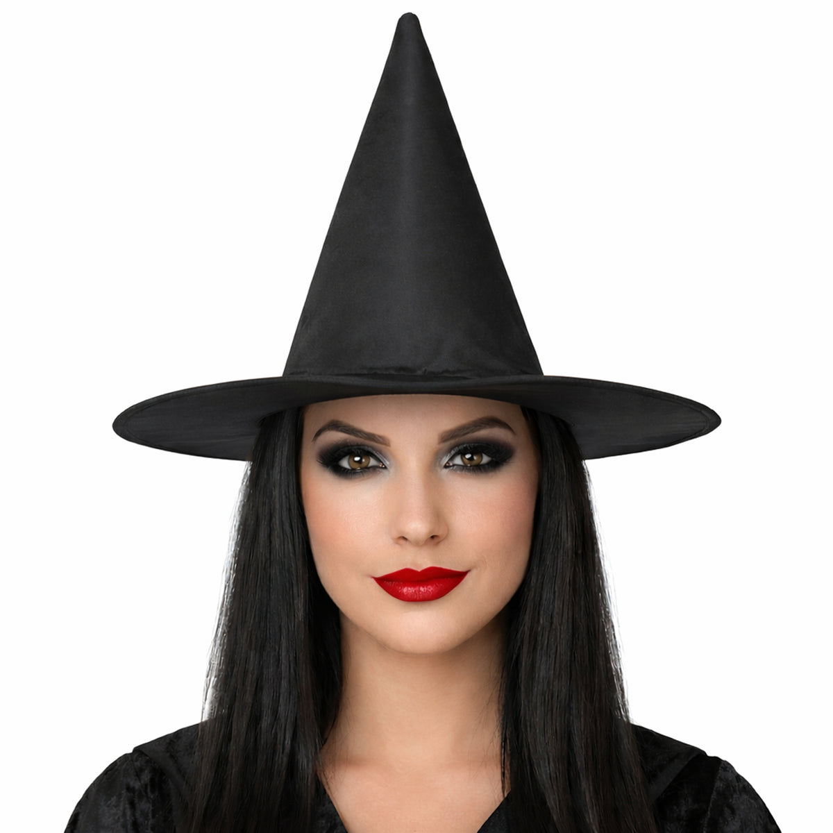 Chapeau de sorcière classique noir pour adultes