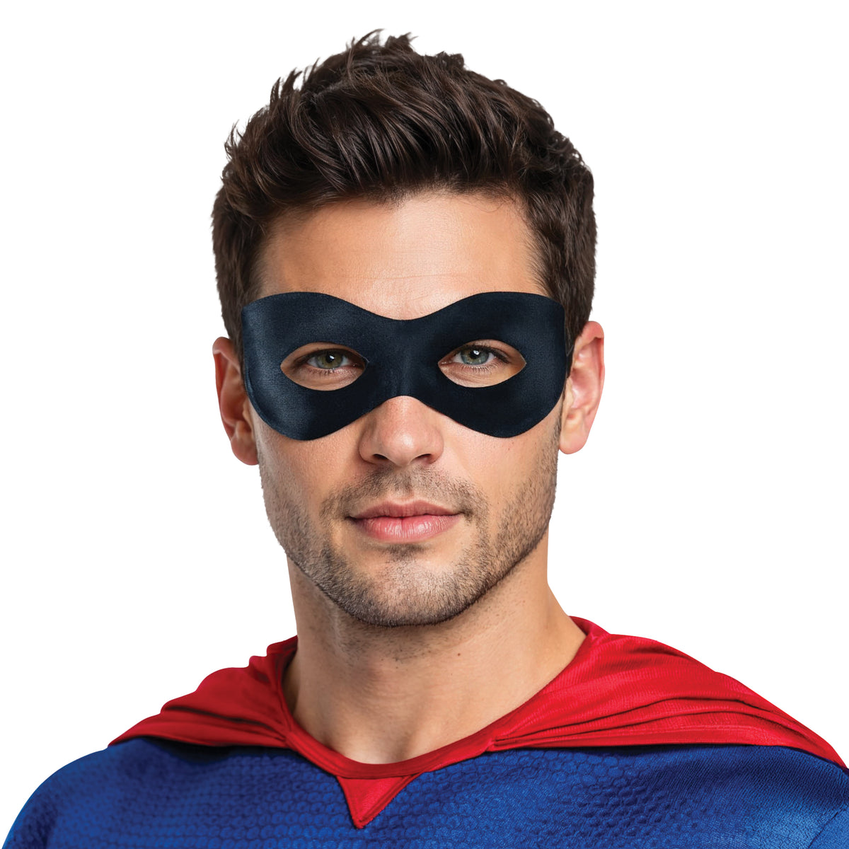Black Superhero Mask for Adults