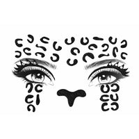 Face Art Crystal Stickers - Leopard