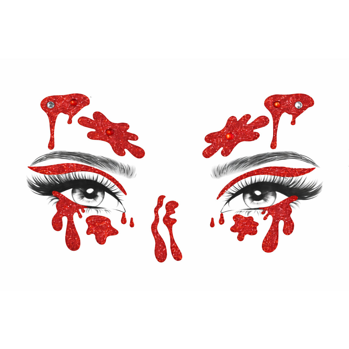 Face Art Crystal Stickers - Blood