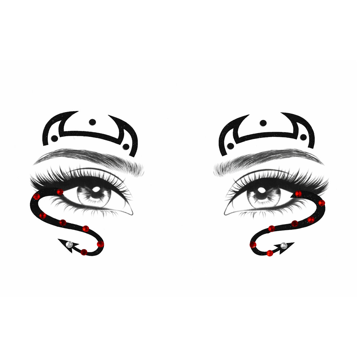 Face Art Crystal Stickers - Devil