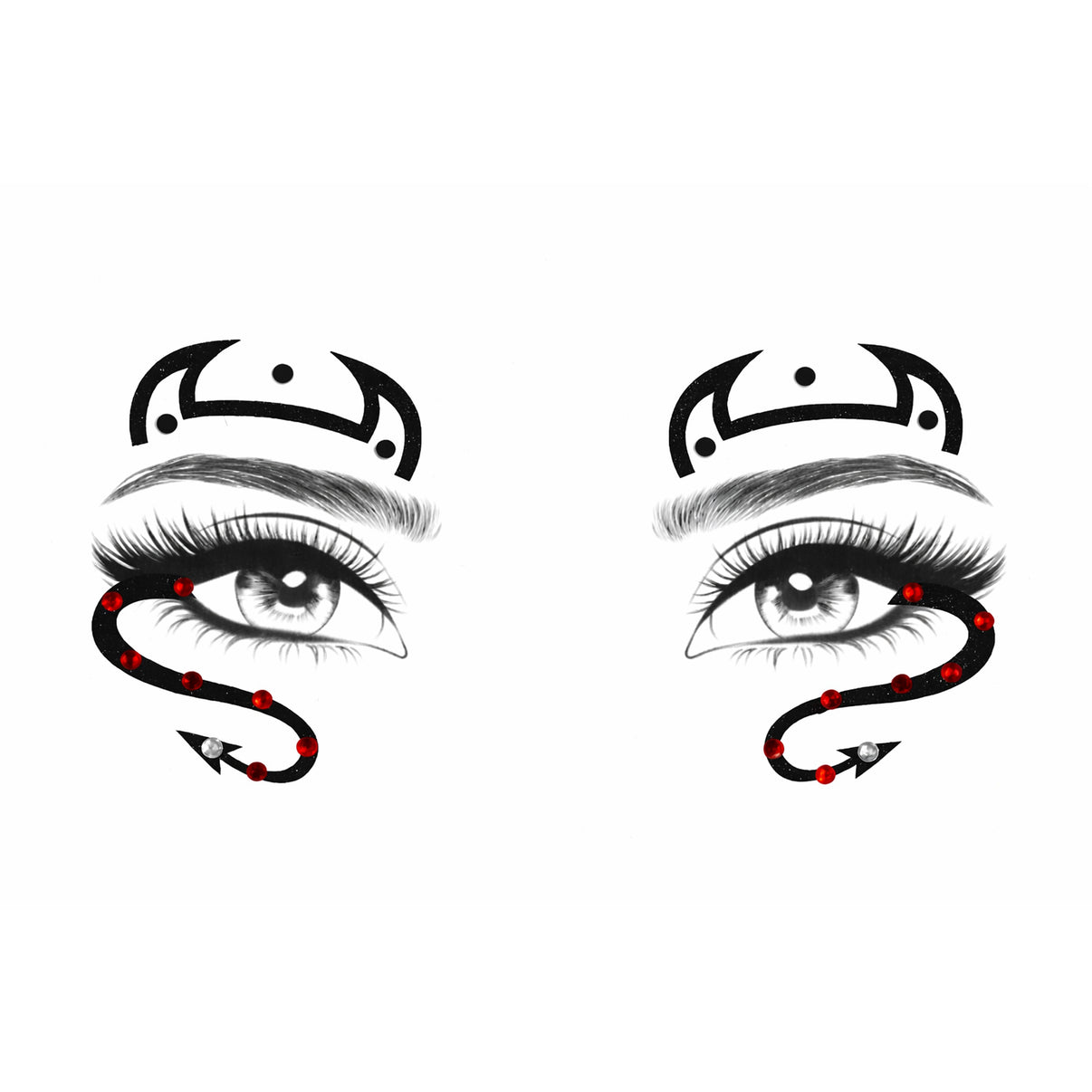 Face Art Crystal Stickers - Devil
