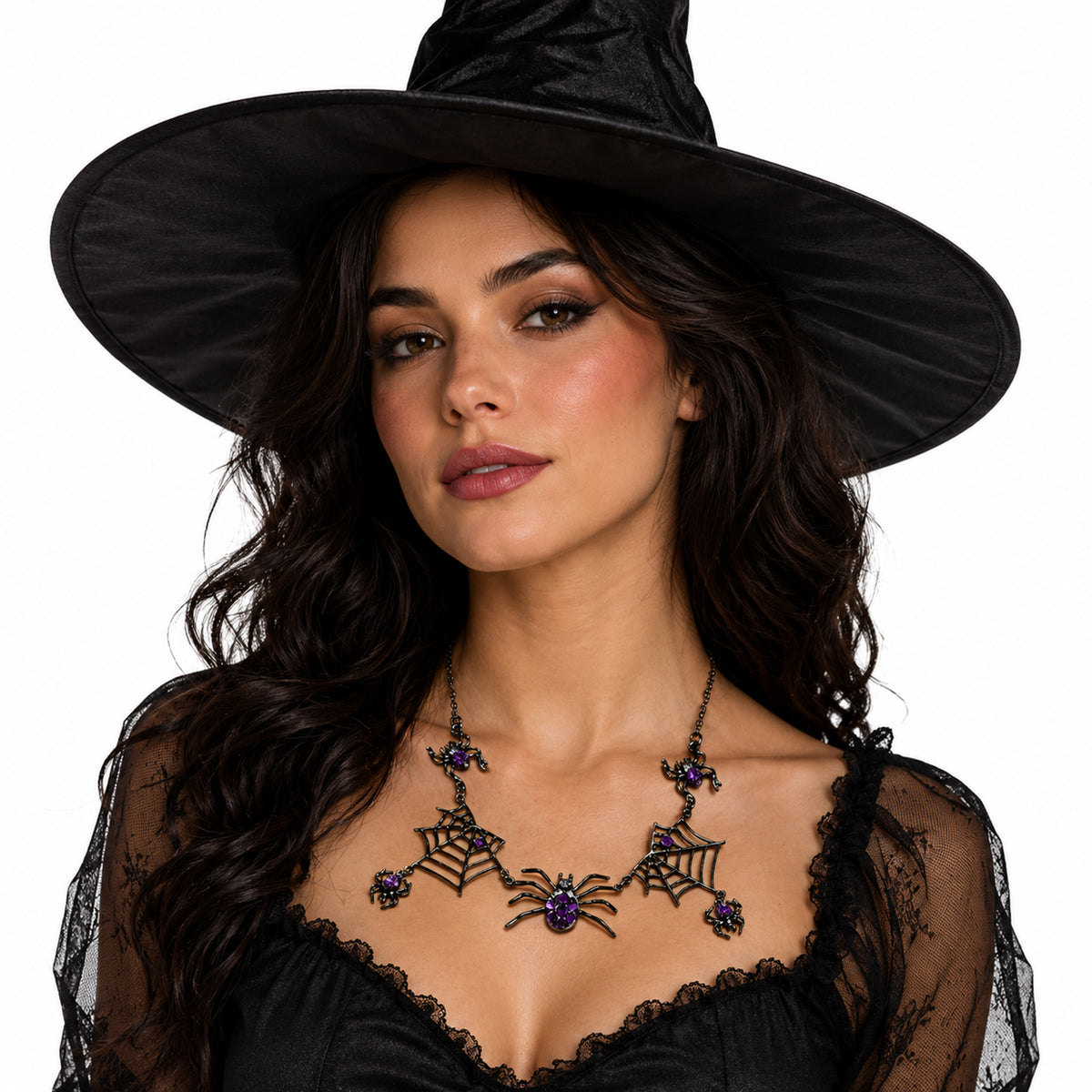 Spider Necklace for Adults, Witch Costume Accessories