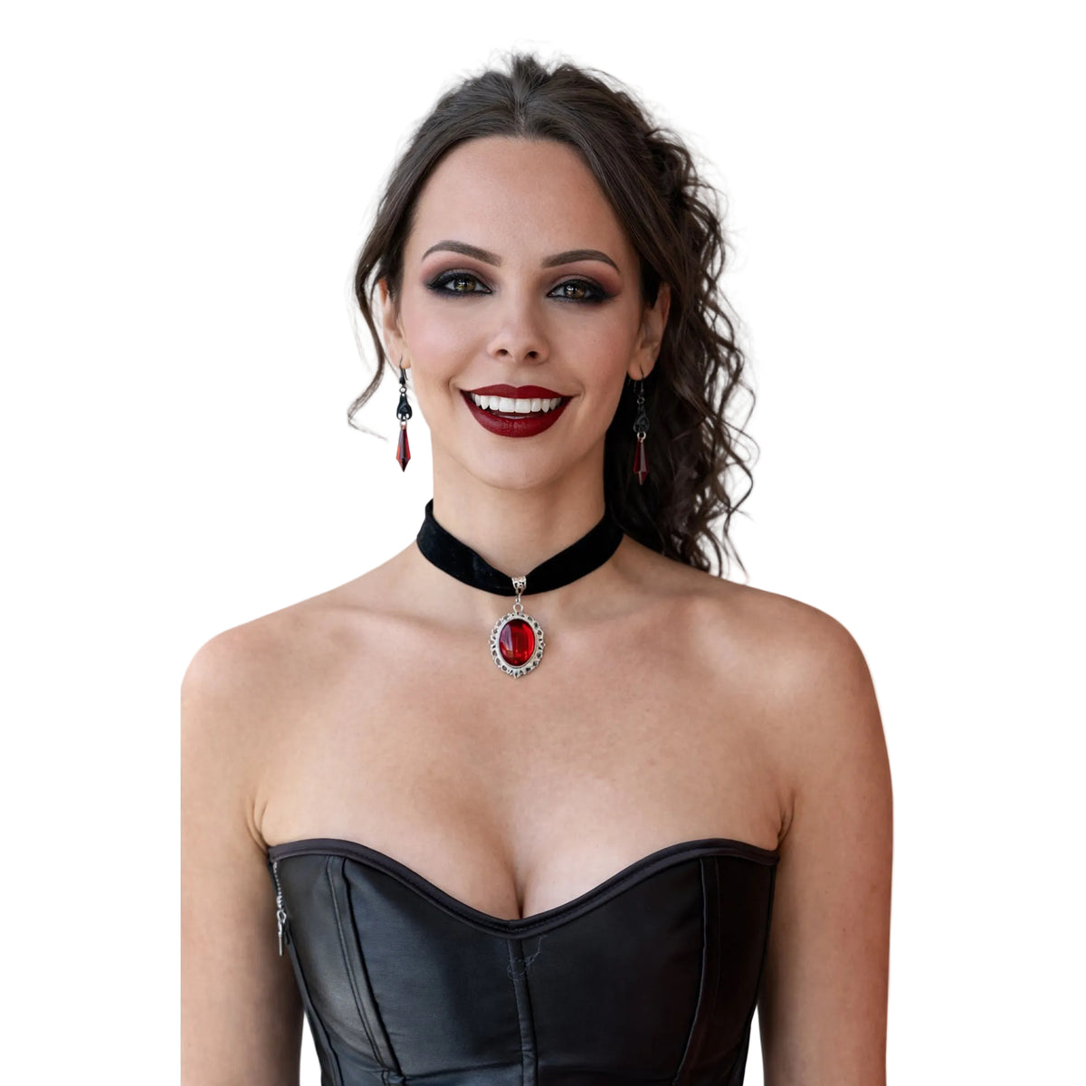 Red Vampire Necklace for Adults