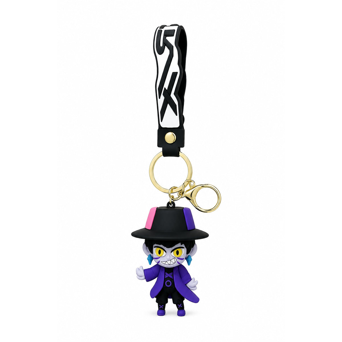 KPop Anime Jinu Saja Boys Keychain, Demon Hunters Inspired Pop Signer, 1 Count